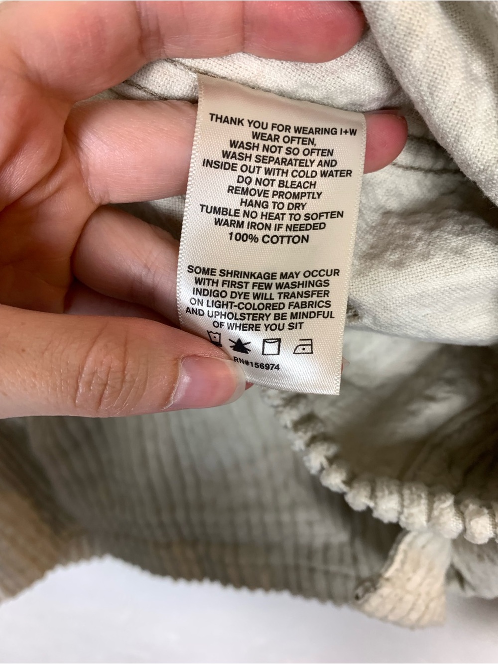 Imogene + Willie Agnes Corduroy Jacket coastal stone rare size small - Picture 6 of 9
